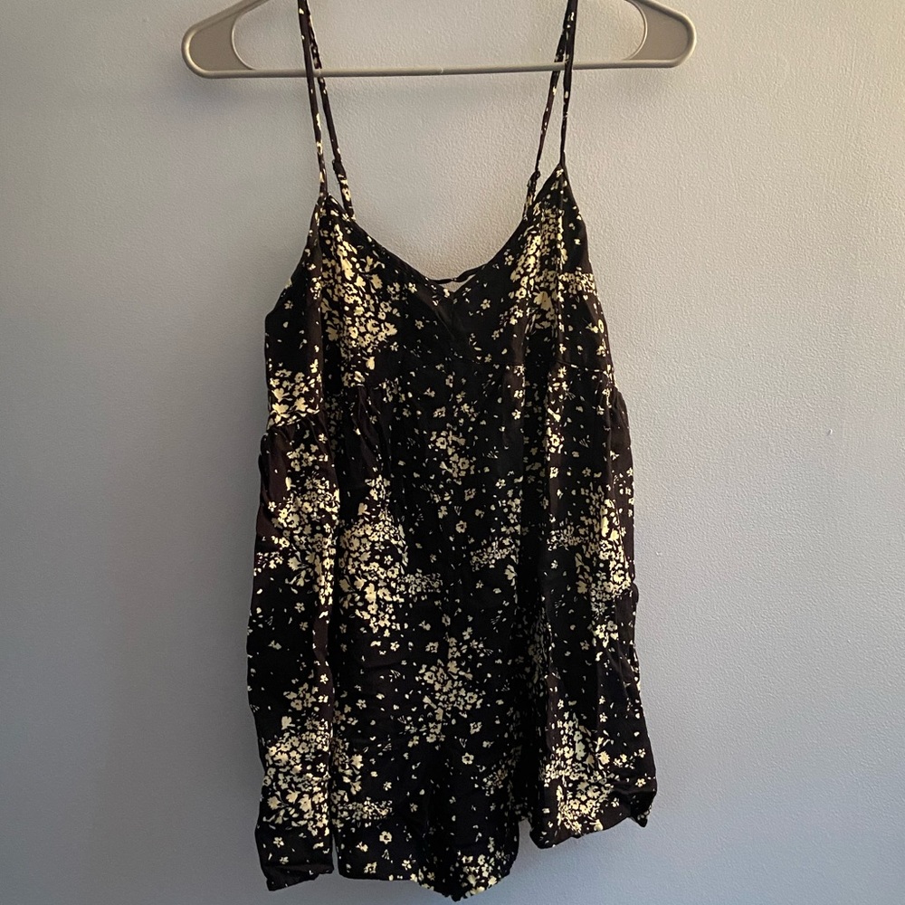 UO romper with yellow flowers